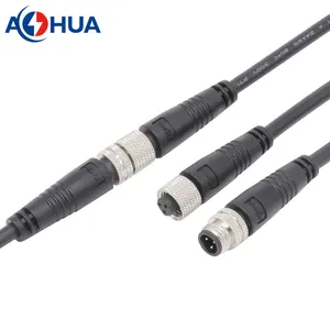 Equipo eléctrico IP65 Metal Macho Hembra Impermeable 4 Pin M8 Sensor Cable Conectores