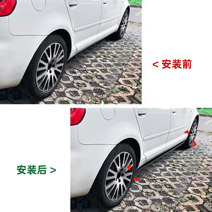 Amp-Z Side Skirts Piano Black Carbon Fiber Texture For Audi A3 S3 8P Sline 2004-2013 Body Kit - Product Image 4