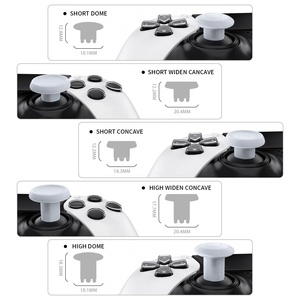 Original White 4 Heights 3 Surfaces <b>Grips</b> ThumbsGear Interchangeable Thumbsticks Analog Thumb Sticks Cap for PS5 Edge <b>Controller</b> - Product Image 4