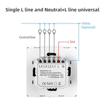 Sakelar Dinding Pintar WiFi Modern Retro ABS PC Kaca Temper Smart WiFi untuk Aplikasi Smart Life EU 250V 10A Tahan Lama Tahan Air Sentuh