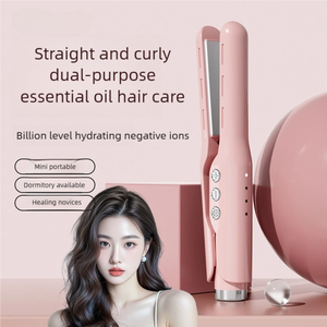 Wholesale Long-Lasting Portable 2-In-1 <strong>Mini</strong> <strong>Hair</strong> <strong>Straightener</strong> Curler Negative Ion Damage-Free <strong>Hair</strong> Styling Iron - Product Image 3