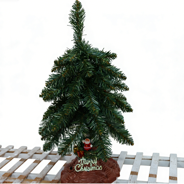 High Quality Mini Christmas Tree Santa Ornament Personalized Eco-Friendly Artificial Spruce Xmas Tree LED Lights for Home Decor