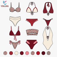 OEM Professionele Zwemkleding & Strandkleding Fabrikant Ontwerper Lage MOQ Zwempak Set Met Logo Aangepast Ontwerp Dames Bikini 2026
