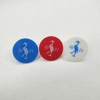 Marqueurs de balles de golf personnalisés |   Rond en plastique de 19 mm et 25 mm avec logo |   Accessoires de golf pour la personnalisation et les commandes en gros