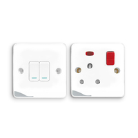 Interrupteurs et prises murales standard britanniques VBQN, prise électrique 32A pour maison, prise à 3 broches avec interrupteur et voyant lumineux