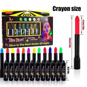 <span class=keywords><strong>Crayon</strong></span> de peinture corporelle aquarelle pour visage phosphorescent Halloween 12 couleurs - Product Image 2