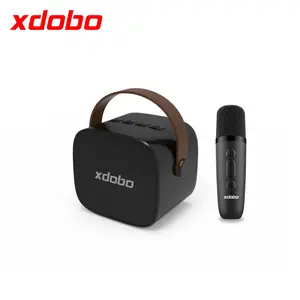 Xdobo迷你紧凑型卡拉ok蓝牙扬声器，适用于户外直播，便携式手持唱歌