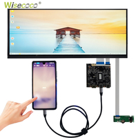 Wisecoco 12,3 Zoll 2400x900 2K TFT LCD Bildschirm Typ-C Steuerplatine Sekundäres Display-Panel für PC/Laptop/Spielkabinett-Monitor