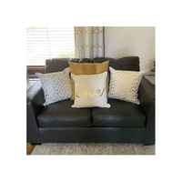 Housse de coussin de luxe imprimée sur mesure, feuilles, taie d'oreiller décorative fantaisie pour salon ou hôtel, canapé