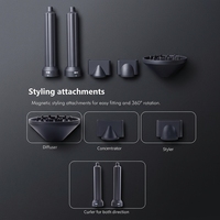 Sèche-cheveux professionnel haute vitesse 1800W en alliage d'aluminium, ensemble avec moteur BLDC ionique 3 vitesses, outil de coiffage portable avec diffuseur pour salon