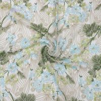 Tissu brodé de paillettes florales colorées à motif de feuilles végétales pastorales, léger, pour robe de demoiselle d'honneur et sac décontracté