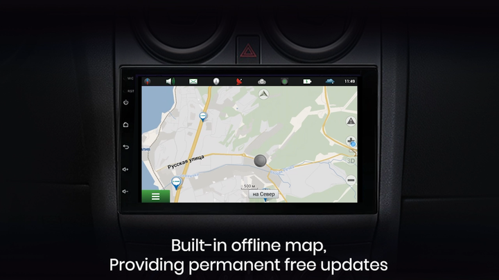 Autoradio 7 , Android 14, 4G, Carplay, Navigation GPS, Stéréo, Écran