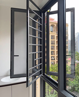 Ventana Abatible Exterior de Aluminio con Rotura de Puente Térmico, Doble Acristalamiento, Insonorizada y de Alta Seguridad para Casa