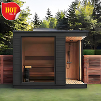 Accueil Grand sauna extérieur en bois 10 personnes Cube en cèdre rouge à vendre Vidéos Sauna Salles de massage