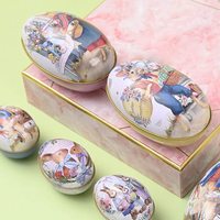 Pâques Bonbons Menthe Oeuf Forme Lapin Coloré Fer Oeuf Pâques Vacances Lapin Fer Boîte Décoration De Pâques