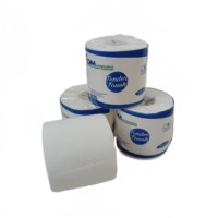 Vente en gros de papier toilette en pâte de bois vierge en rouleau de couleur naturelle standard de l'usine chinoise pour les salles de lavage