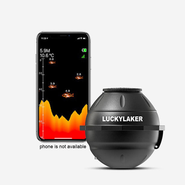 NEW Wireless Fish Finder Depth Echo Sounder Dual Frequency Sonar Alarm Transducer Fishfinder IOS&Android With GPS 120FT Depth