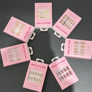 กล่องกระดาษสีชมพูสำหรับใส่เครื่องสำอางสำหรับเล็บปลอมที่เก็บของกันฝุ่นกระดาษออกแบบได้ตามต้องการ - Product Image 6