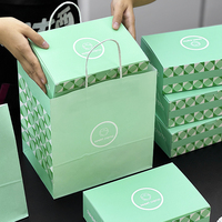 Boîtes en papier de qualité alimentaire imprimées avec logo personnalisé, vente en gros, boulangerie, desserts, pâtisserie, gâteaux à emporter, gaufres, beignets, emballage
