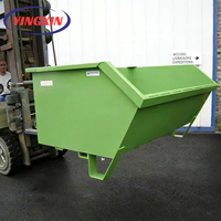 Promotion Yingxin Conteneur basculant auto-vidant en acier pour pelle à grappin, pour recyclage des déchets, Garantie 3 ans, 7.5kW, Personnalisé