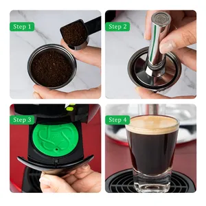 Cápsulas <span class=keywords><strong>de</strong></span> Café Reutilizables <span class=keywords><strong>de</strong></span> Acero Inoxidable para Mini Me Piccolo XS con Filtros Crema, Cápsulas <span class=keywords><strong>de</strong></span> Café Icafilas <span class=keywords><strong>Dolce</strong></span> Crema - Product Image 6