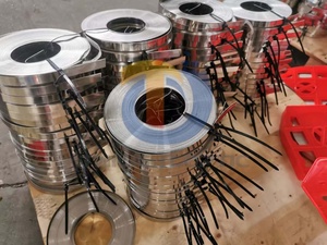 SS304 SS316 thép không gỉ 10mm Dải quan hệ cáp thép đóng đai ban nhạc baling khổng lồ ban nhạc Dây đeo không gỉ - Product Image 5