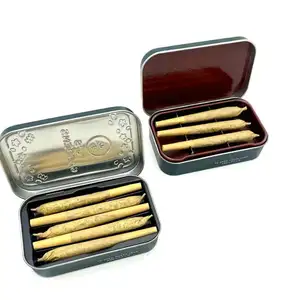 4 Inches Airtight Child Proof Metal Box with Tinplate Material for Gummies or Pre-rolls Packaging