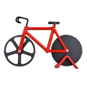 Coupe-pizza en acier inoxydable, antiadhésif, pour vélo, durable, avec support, Offre Spéciale