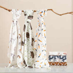 Nouveau quatre saisons doux respirant 100% coton mousseline bébé couverture avec plume de soie remplissage tissé motif fleurs étoiles nouveau-nés - Product Image 3