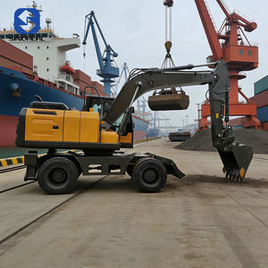 <span class=keywords><strong>Mini</strong></span>-excavatrice compacte à roues à faible coût avec godet hydraulique, pièces adaptées aux projets de démolition et aux entreprises de location - Product Image 1