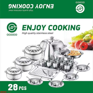 Alat makan, 28pcs <span class=keywords><strong>Set</strong></span> peralatan makan Stainless Steel <span class=keywords><strong>Set</strong></span> meja restoran katering restoran katering <span class=keywords><strong>Set</strong></span> peralatan makan lengkap mangkuk piring cangkir - Product Image 6