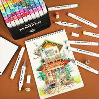 Mobee P-1650-30/40/60/80 Usine de Chine Logo personnalisé Marqueur de croquis d'art à base d'eau Écriture lisse Non toxique pour le dessin et l'art