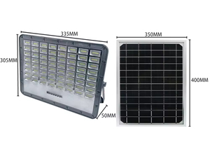 Projecteur Solaire LED Extérieur Haute Puissance 100W 200W 300W 400W avec Télécommande, Dimmable, Économe en Énergie, Étanche IP66 - Product Image 2