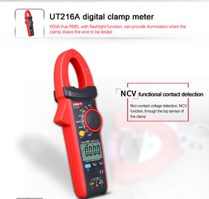 Multímetro Industrial UT216C AC 600A con Detección de Voltaje sin Contacto (NCV), Rango Automático y Función Multifunción - Product Image 3