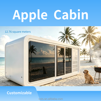 Cabane préfabriquée modulaire Apple Cabin de 20 pieds pour restaurant, café, complexe hôtelier, projet d'hôtellerie en plein air