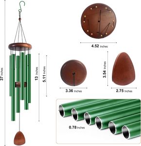 Campanas de Viento Conmemorativas para Jardín, Venta al Por Mayor, con Tubos de Aluminio Personalizados, Decorativas y Modernas - Product Image 4