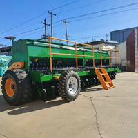 Semoir à tambour pour graines de riz et de graminées, tracté par un tracteur 2BXF, agriculture