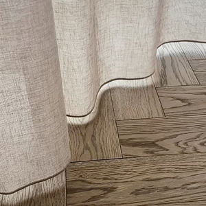 ستائر شفافة أنيقة بنقوش زهور للديكورات الداخلية الكلاسيكية، كشكشة وستائر بنمط زهور كلاسيكي - Product Image 6