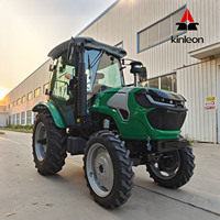 Tractor Agrícola Compacto KINLEON de 4 Ruedas Motrices con Motor Diésel YTO, de 50HP-100HP, con Juego Completo de Implementos, Certificación CE, Precio de Fábrica al por Mayor