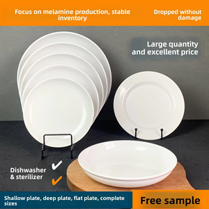 Assiettes en mélamine blanches de 6 pouces, assiettes plates, assiettes à <span class=keywords><strong>dessert</strong></span>, assiettes d'accompagnement, <span class=keywords><strong>service</strong></span> hôtelier, assiettes rondes incassables et durables - Product Image 5