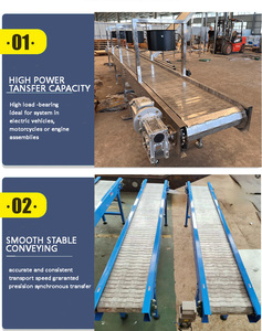 Neue werkseitige Lieferung Edelstahl-Prallplatte Ketten förderer Motorisierte Leistung Vertikaler Schräg <span class=keywords><strong>lift</strong></span> mit einstellbarer Geschwindigkeit - Product Image 2