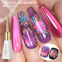 6 couleurs de haute qualité pour les yeux de chat Gel polonais UV soie pour les yeux de chat 10ml vente en gros Double couleur pour les yeux de chat UV Gel polonais