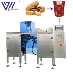 Máquina de embalaje de bolsas con cremallera, máquina de trabajo individual automática de comida, maíz, patatas fritas, bocadillos hinchados, Doypac