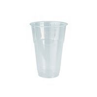 Gobelets PLA biodégradables et compostables pour boissons froides uniquement, transparents, 300/400 mL, 25 pièces/paquet