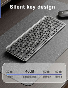 Clavier silencieux mince personnalisé à 105 touches, clavier sans fil BLE, panneau ABS, clavier Bluetooth pour iPad, iPhone, Macbook, Windows, IOS, MacOS - Product Image 3
