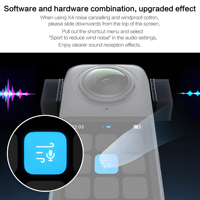 Microphone anti-vent Insta 360, accessoires audio légers pour caméra Insta360 X5 X4 X3, réduit efficacement le bruit