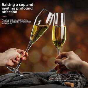 <strong>Wholesale</strong> High-quality Classic <strong>champagne</strong> <strong>Flute</strong> Transparent Crystal Luxury High Footed Wine Glasses - Product Image 6