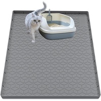 Tapis de litière pour chat en silicone extra large, tapis anti-trace pour chien, tapis de toilette anti-éclaboussures, tapis de sol imperméable facile à nettoyer pour animaux de compagnie