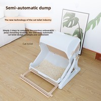 Accessoire pour bac à litière semi-automatique surdimensionné 10 kg en PP, type maison pour chat semi-fermée, pour litière séparée, 10 kg
