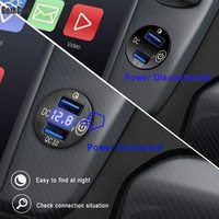 Prise USB 12V 36W à double charge rapide 3.0 avec interrupteur tactile et voltmètre LED pour voitures, bateaux, camping-cars, camions, motos